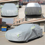 PVC Anti-Dust Sunproof Hatchback Car Cover with Warning Strips, 199inch (XXL)