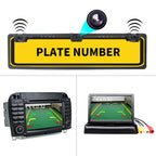 PZ600-L Europe Car License Plate Frame Rear View Camera Visual Rear View Parking System with 2 Reversing Radar Detector, with 2 Reversing Radar Detector