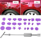 Auto Repair Body Tool Kit PDR Dent Paintless Repair Tools Dent Puller Slide Hammer Reverse Hammer Aluminum Suction Cups for Dent, With Red T handle, Without Red T handle