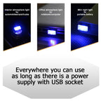 Universal PC Car USB LED Atmosphere Lights Emergency Lighting Decorative Lamp, Yellow Light, Ice Blue, Blue Light, Pink Light, Green Light, Red Light