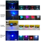 Universal PC Car USB LED Atmosphere Lights Emergency Lighting Decorative Lamp, Yellow Light, Ice Blue, Blue Light, Pink Light, Green Light, Red Light