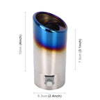 Universal Car Styling Stainless Steel Straight Exhaust Tail Muffler Tip Pipe, Straight