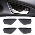 Carbon Fiber Inner Door Handle Bowl Cover Trim Decals Decorative Sticker for Honda Civic 10th Gen, Inner Door Bowl