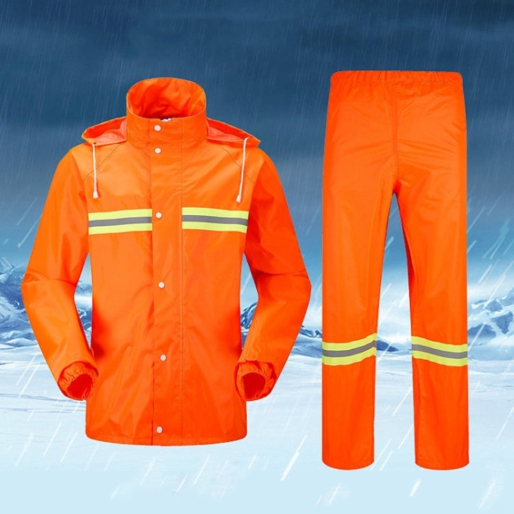 Adult Split Reflective Raincoats Rain Pants Cleaners Waterproof Clothes Labor Insurance Safety Sanitation Suits, Size: XL, Size: XL