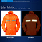 Adult Split Reflective Raincoats Rain Pants Cleaners Waterproof Clothes Labor Insurance Safety Sanitation Suits, Size: XL, Size: XL