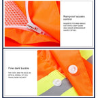 Adult Split Reflective Raincoats Rain Pants Cleaners Waterproof Clothes Labor Insurance Safety Sanitation Suits, Size: XL, Size: XL