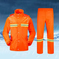 Adult Split Reflective Raincoats Rain Pants Cleaners Waterproof Clothes Labor Insurance Safety Sanitation Suits, Size: L, Size: L