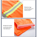 Adult Split Reflective Raincoats Rain Pants Cleaners Waterproof Clothes Labor Insurance Safety Sanitation Suits, Size: L, Size: L