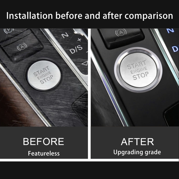 Car Engine Start Key Push Button Ring Trim Aluminum Alloy Sticker Decoration for Audi, For Audi(Engine Start)