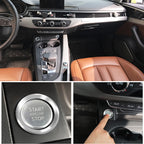 Car Engine Start Key Push Button Ring Trim Aluminum Alloy Sticker Decoration for Audi, For Audi(Engine Start)