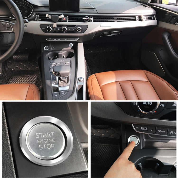 Car Engine Start Key Push Button Ring Trim Aluminum Alloy Sticker Decoration for Audi, For Audi(Engine Start)