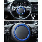 Car Auto Steering Wheel Aluminum Alloy Ring Cover Trim Sticker Decoration for Jaguar, For Jaguar