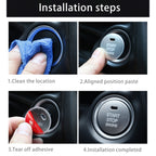 3D Aluminum Alloy Engine Start Stop Push Button Cover Trim Decorative Sticker for Mazda, for Mazda