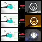 2 PCS 7 inch IP68 Waterproof 6500K 75W CREE LED Headlight Hi/Lo Beam Driving Lamp for Jeep Wrangler JK TJ LJ, 6500K 75W