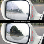 Car Round PET Rearview Mirror Protective Window Clear Anti-fog Waterproof Rain Shield Film, Diameter: 10cm, 10*10cm