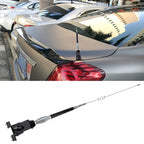 PS-512 Universal Car Decoration Extensile Aerial Glass-mount Cellular Antenna, Length: 60cm Black silver