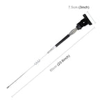 PS-512 Universal Car Decoration Extensile Aerial Glass-mount Cellular Antenna, Length: 60cm Black silver