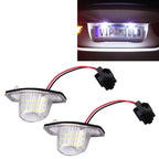 2 PCS DC 12V 2W 120LM 6000K LED License Plate Light 18-SMD 3528 Bulbs Lamps for Honda JAZZ(FIT) 02-17, Odyssay 08-17, Stream 01-05, CR-V 07-17, For Honda JAZZ(FIT)