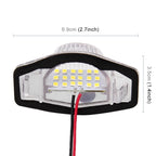 2 PCS DC 12V 2W 120LM 6000K LED License Plate Light 18-SMD 3528 Bulbs Lamps for Honda JAZZ(FIT) 02-17, Odyssay 08-17, Stream 01-05, CR-V 07-17, For Honda JAZZ(FIT)