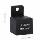Universal 2 Pin Motorcycles LED Light Turn Flasher Relay Signal Rate Control Hyper Flash, LED Light Turn Flasher