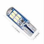 2 PCS T10/W5W/194/168/501 1.3W 9 LEDs SMD 4014 80 LM 7500K Car Reading Lamp Clearance Light, DC 12V(Cool White Light), 2 PCS 1.3W 9 LEDs