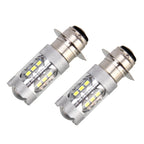 Motorcycle Headlights 250LM 6000K White H6M/PX15D 5W 16LEDs SMD-2835 Lamps, DC 12V (White Light), 5W 250LM