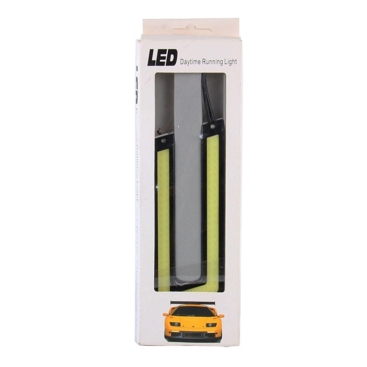 2 PCS DC 12V 10W 800LM 5500K COB Car DRL Daytime Running Lights Lamp,Cable Length:50cm, DC 12V 10W