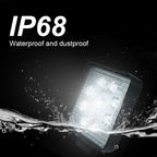 6.7W White Light Square-Shaped Waterproof Car Boat Marine Work Lights Spotlight LED Bulbs, DC 9-30V, 27W