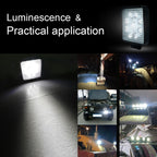 6.7W White Light Square-Shaped Waterproof Car Boat Marine Work Lights Spotlight LED Bulbs, DC 9-30V, 27W