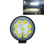 6.7W White Light Round-Shaped Waterproof Car Boat Marine Work Lights Spotlight LED Bulbs, DC 9-30V, 27W