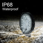 6.7W White Light Round-Shaped Waterproof Car Boat Marine Work Lights Spotlight LED Bulbs, DC 9-30V, 27W