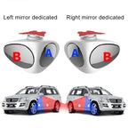 3R-046 360 Degrees Rotatable Right Blind Spot Side Assistant Mirror for Auto Car, Right Black, Right White