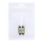 2 PCS 3.5W 250 LM 6000K 39MM 12 SMD-2835 LEDs Bicuspid Port Decoding Car Dome Lamp LED Reading Light, DC 12V, 39MM