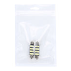 2 PCS 3.5W 250 LM 6000K 41MM 12 SMD-2835 LEDs Bicuspid Port Decoding Car Dome Lamp LED Reading Light, DC 12V, 41MM