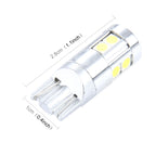 2 PCS T10 5W 8 SMD-3030 LED Car Clearance Lights Lamp, DC 12V, 8 SMD-3030 LEDs, T10+5W Red Light