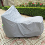 Outdoor Universal Anti-Dust Sunproof Waterproof Motorcycle Aluminum Film Flocking Cover with Warning Strips, Fits Bike up to 2.3m(90 Inches) In Length, XXL Size: 232x100x125cm, XXL: 232x100x125cm