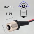1 Pair 1156 / BA15S Bulb Holder Base Male Socket with Wire, 1156 / BA15S