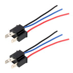 1 Pair H4 Bulb Holder Base Male Socket with Wire, H4