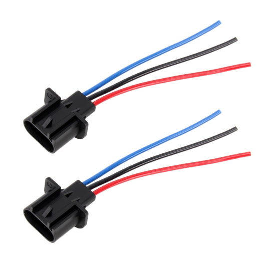 1 Pair H13 Bulb Holder Base Male Socket with Wire, H13
