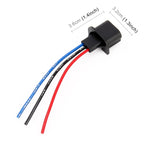 1 Pair H13 Bulb Holder Base Male Socket with Wire, H13