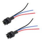 1 Pair T25 / 3157 Bulb Holder Base Male Socket with Wire, T25 / 3157