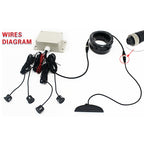 PZ316 Digital LED Crescent Shape Display Rear View Mirror Car Recorder for Truck with 4 Rear Radar, PZ316