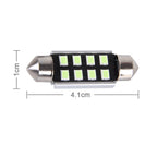 2 PCS DC 12V 2W 41MM 8 SMD-3528 LEDs Bicuspid Port Decoding Car Dome Lamp LED Reading Light, 41MM