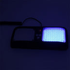 High qulaity DC 12V,9W LED Waterproof Car Sunshade Red Light And Blue Light Warning Lights Strobe Emergency Lights Flashing Light with 12 Kinds Flash Patterns, Red+Blue