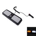 High qulaity DC 12V,9W LED Waterproof Car Sunshade Yellow Light + White Light Warning Lights Strobe Emergency Lights Flashing Light with 12 Kinds Flash Patterns, Yellow+White