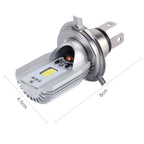H4 12W 800lm 6000K COB LEDs Motorcycle Headlight Lamp, DC 6-80V, 12W 800LM