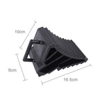 2pcs Solid Rubber Wheel Chock with Handle for Vehicles Under 2.5 Tons