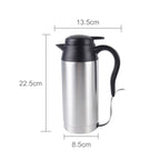 HJ-18A Stainless Steel Electric Mug 750ml DC 12V Car Electric Kettle Heated Mug Car Coffee Cup With Charger Cigarette Lighter Heating Cup Kettle Insulated Water Heater Mug, HJ-18A