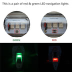D2944 1W 12V Marine Boat Waterproof Navigational LED Side Bow Tear Drop Lights (Green and Red), D2944 1W 12V