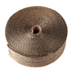 15m Titanium Gold Exhaust Wrap Auto Motor Exhaust Heat Shield Wrap Heat Resistant Wrap, 15m Titanium Gold